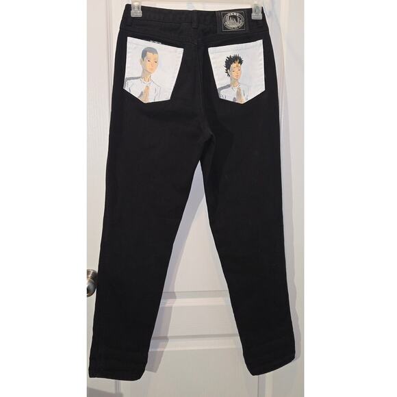 Nishinoya Tanaka custom painted Haikyuu DKNY jeans sz 10 - Picture 1 of 5